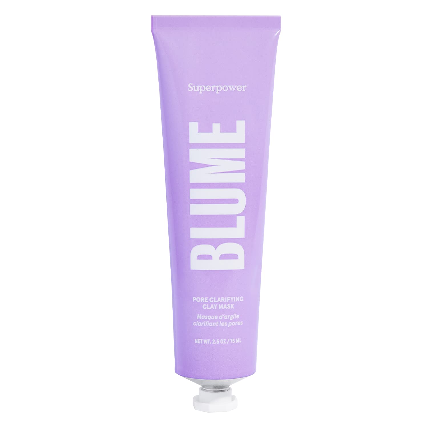 Blume Superpower Clay Mask - Detoxifying Pore Mask to Help Balance Complexion - Clarifying Facial Mask with Bentonite & Kaolin Clay to Help Tone & Firm Skin (75g)